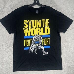 WWE Stun The World Kevin Owens T Shirt Men's Sz XL Black Fight Wrestling Tee